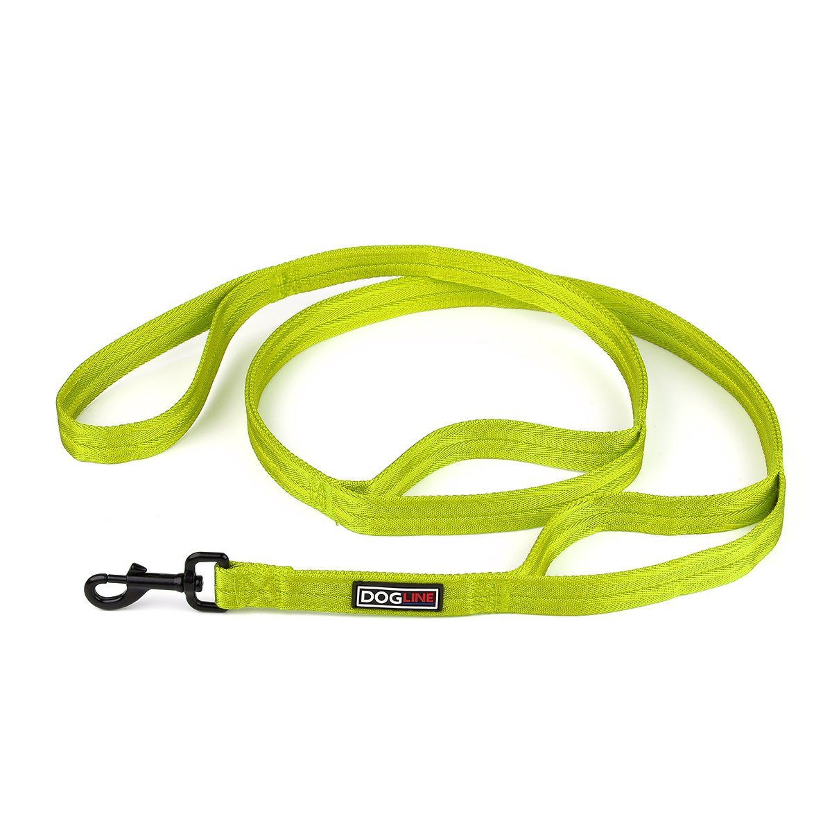 Dogline Nylon Multi-Handle Flat Dog Leash