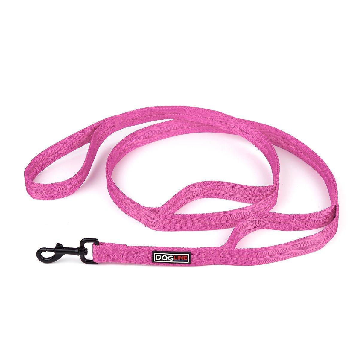 Dogline Nylon Multi-Handle Flat Dog Leash