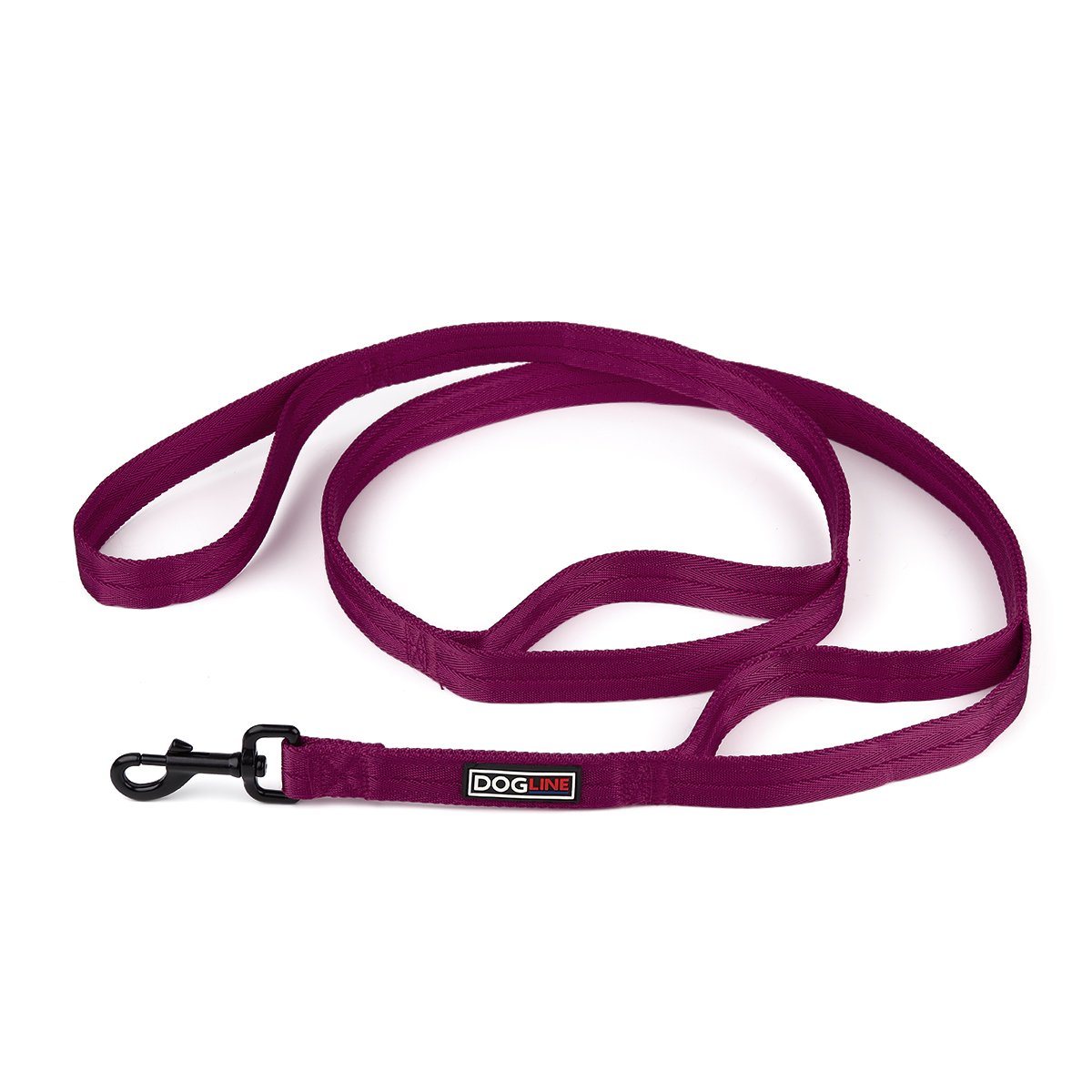 Dogline Nylon Multi-Handle Flat Dog Leash