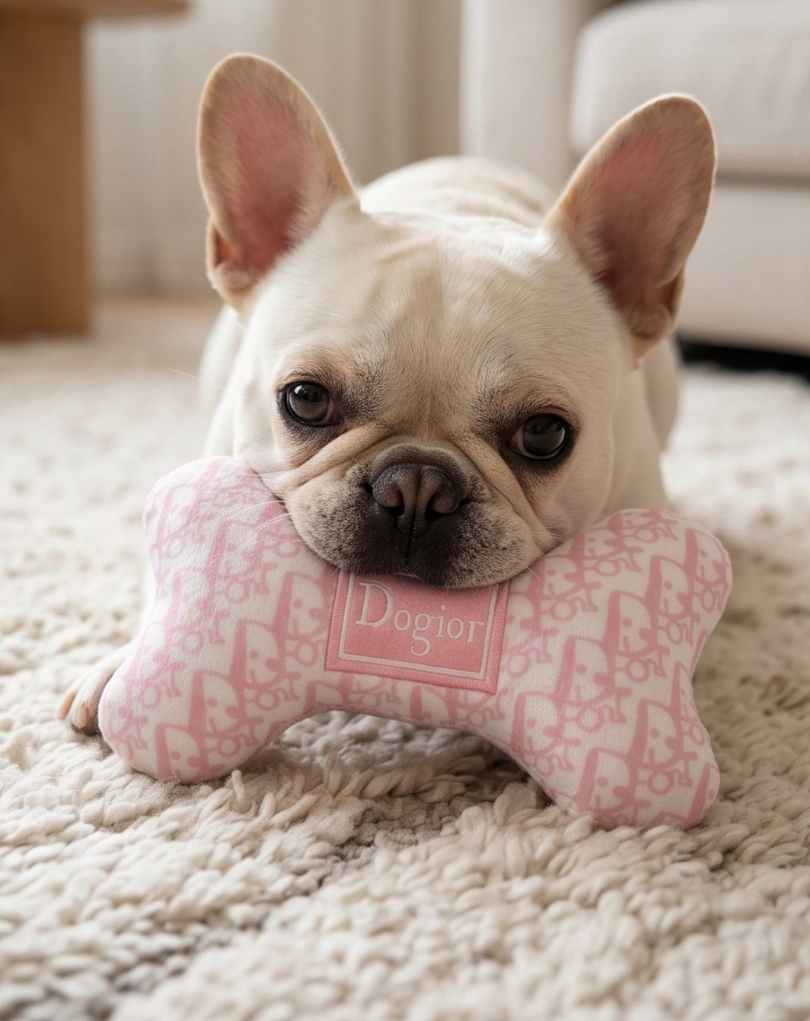 Haute Diggity Dog Pink Dogior Bone Plush Dog Toy