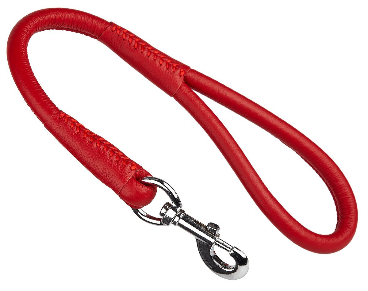 Dogline Soft Leather Round Traffic Dog Lead
