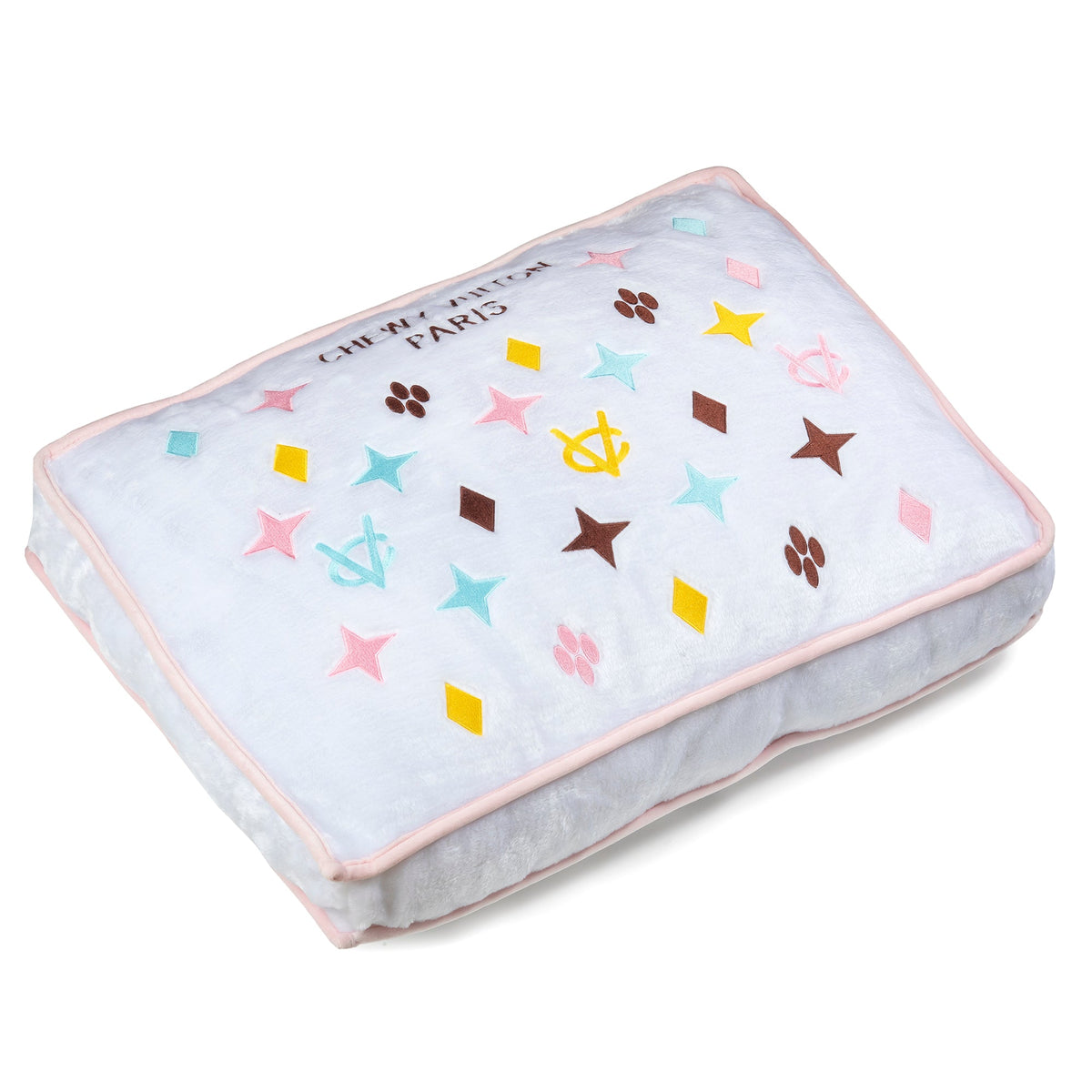 Haute Diggity Dog White Chewy Vuiton Bed Dog Bed