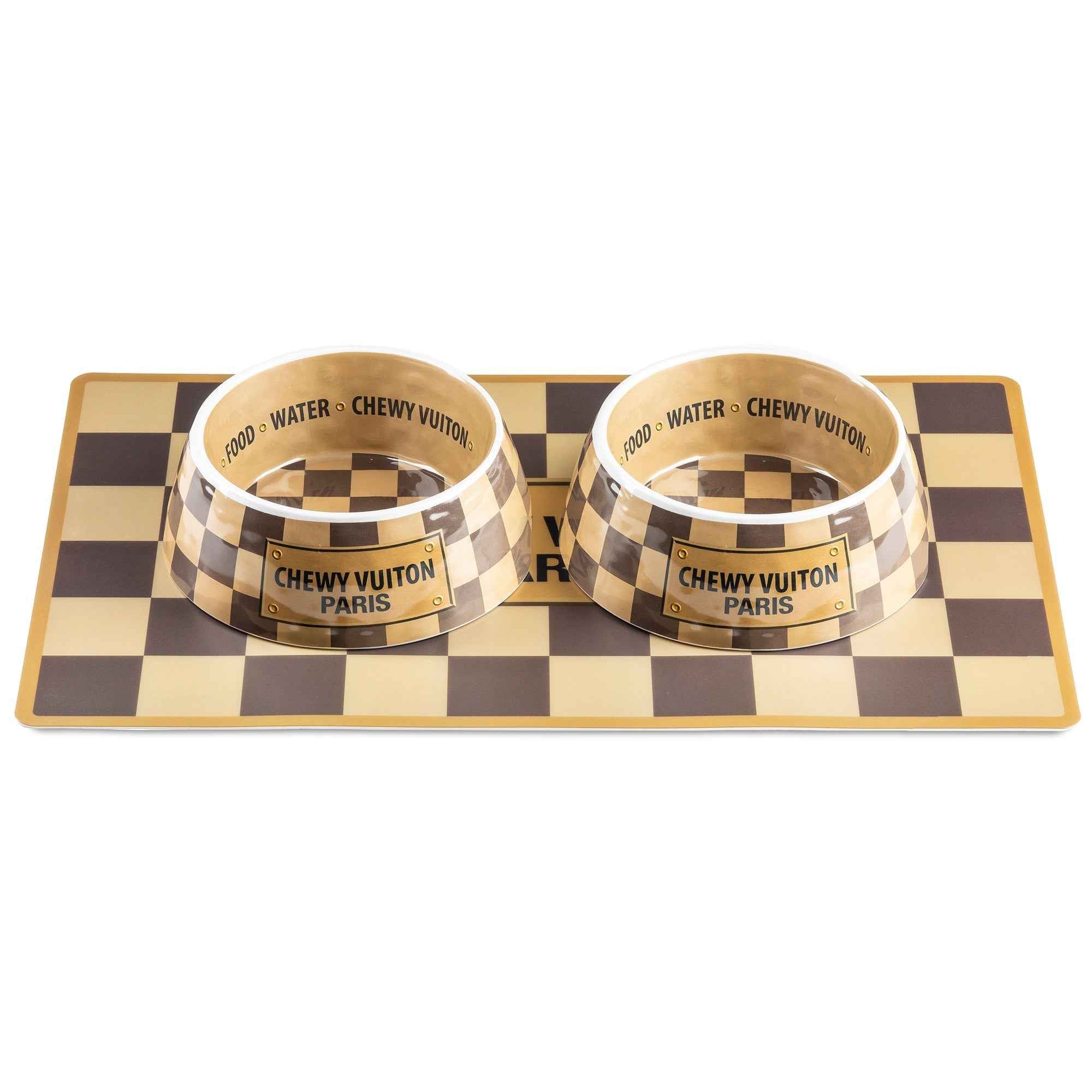 Haute Diggity Dog Tan Checker Chewy Vuiton Placemat