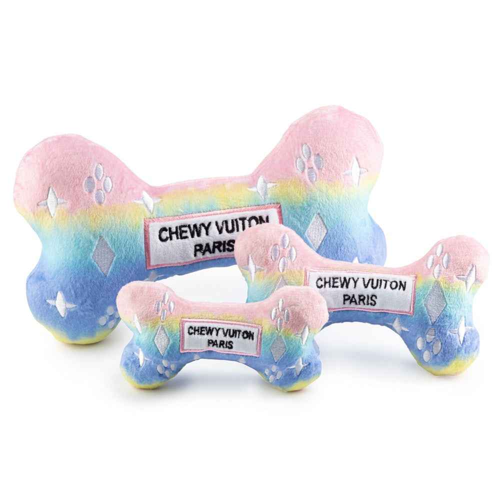 Haute Diggity Dog Pink Ombre Chewy Vuiton Bone Plush Dog Toy