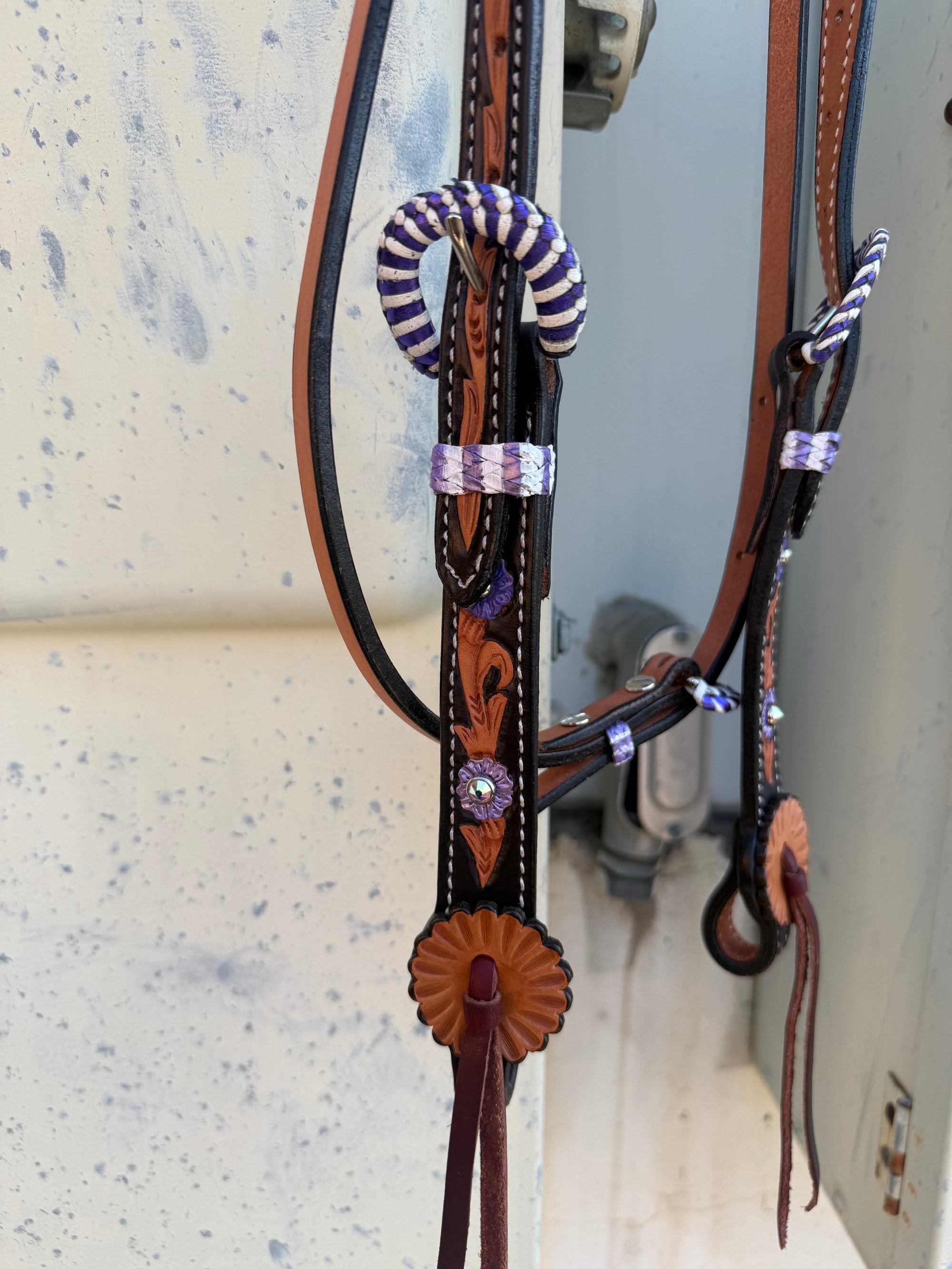 2800 - Purple Collection 1 - 1/2" Contour browband headstall