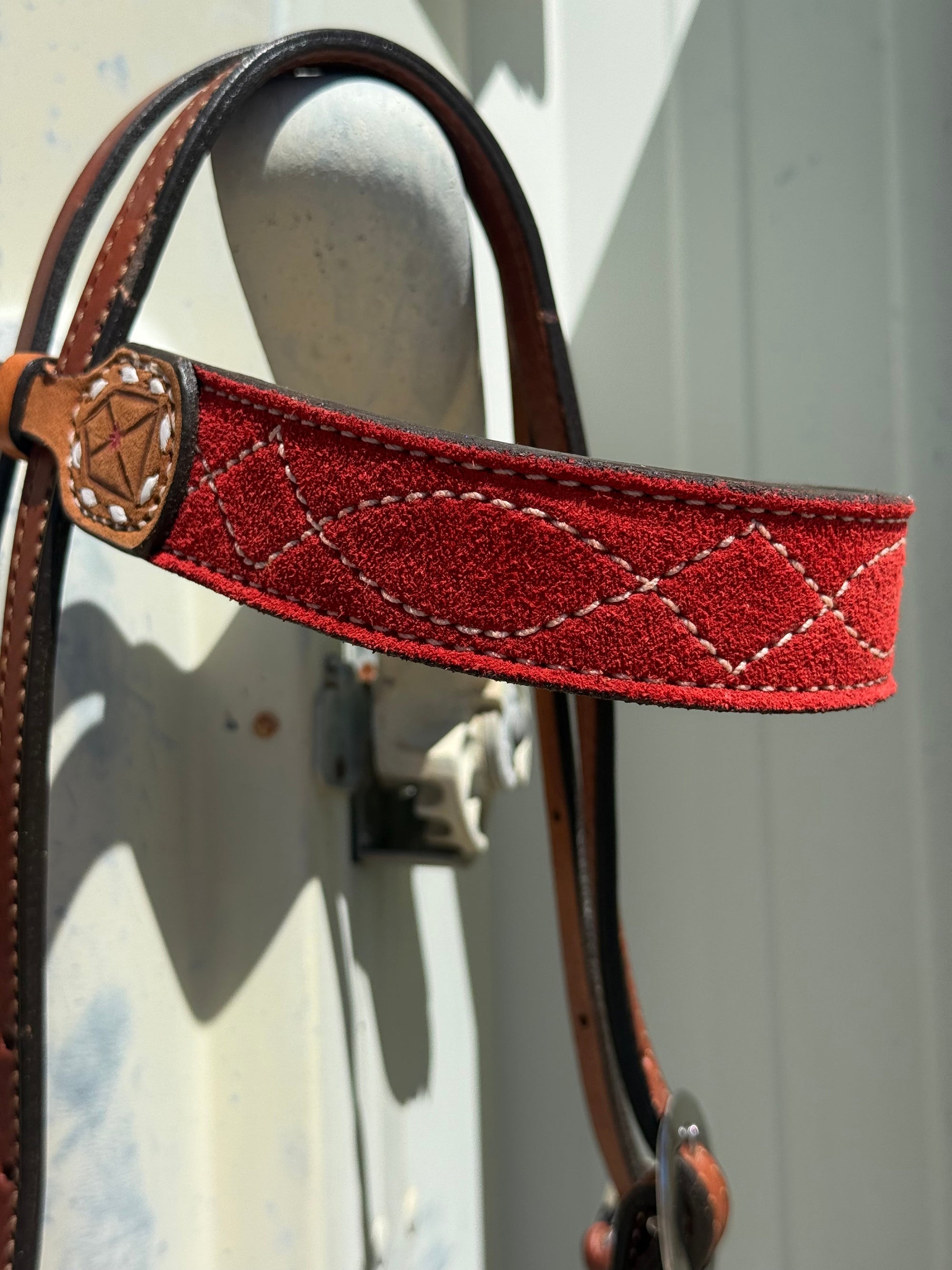 2012 - CBS RED 1.5" Straight Browband