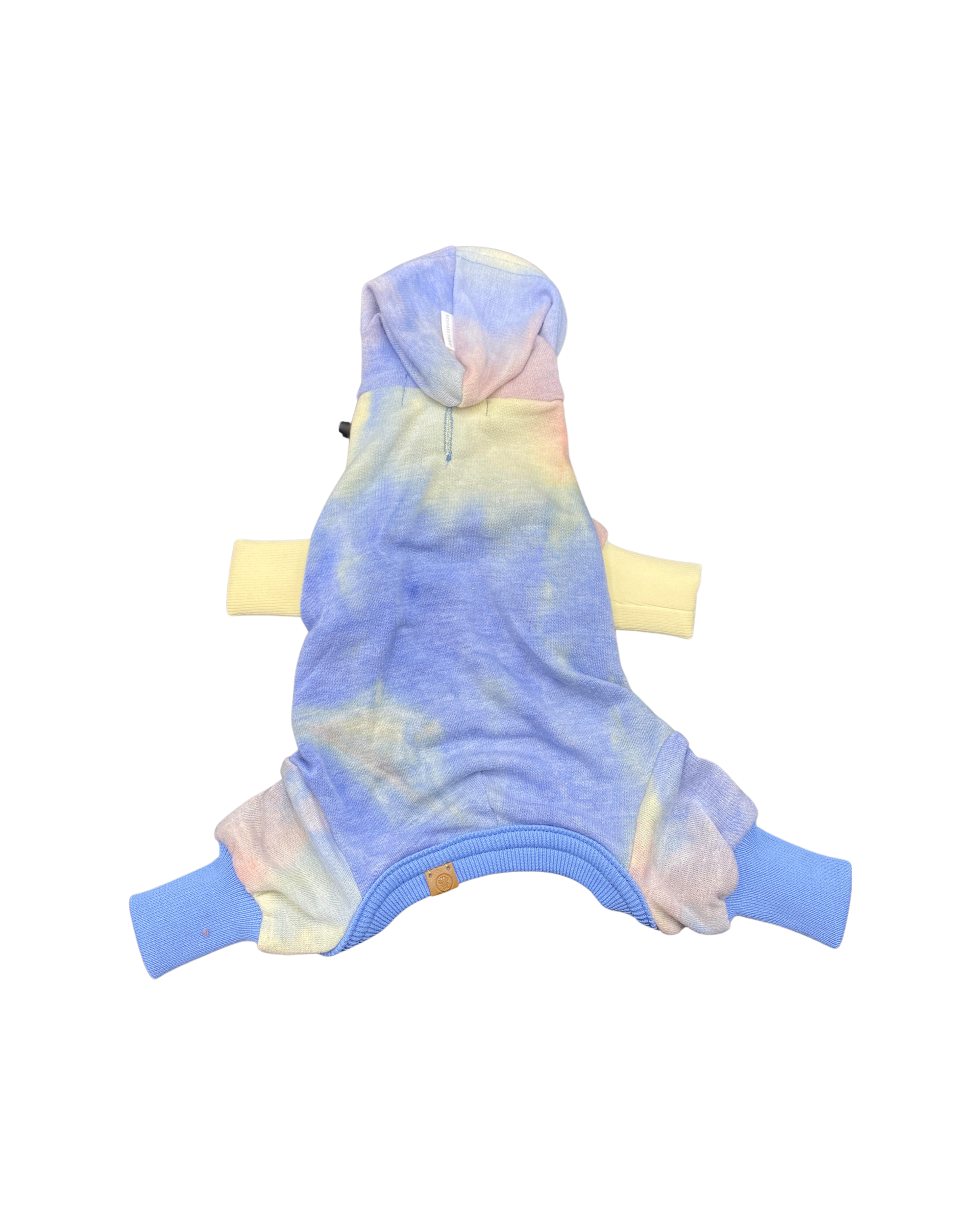 BESPOKE PAWS Dale Rainbow Tie - Dye Hooded Onesie Sweaters