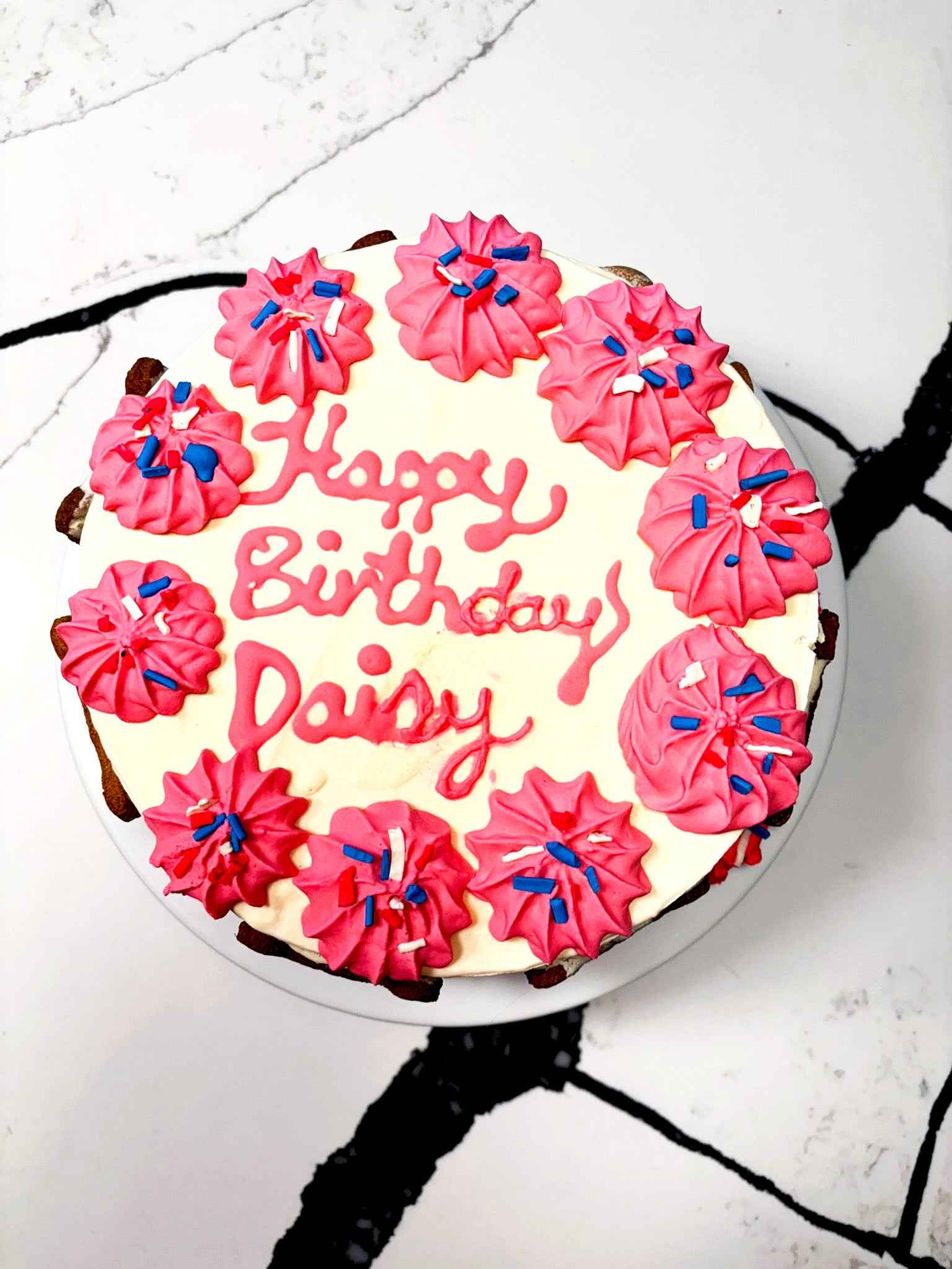 PAWsitively Organic Peanut Butter Banana Dog Birthday Cake