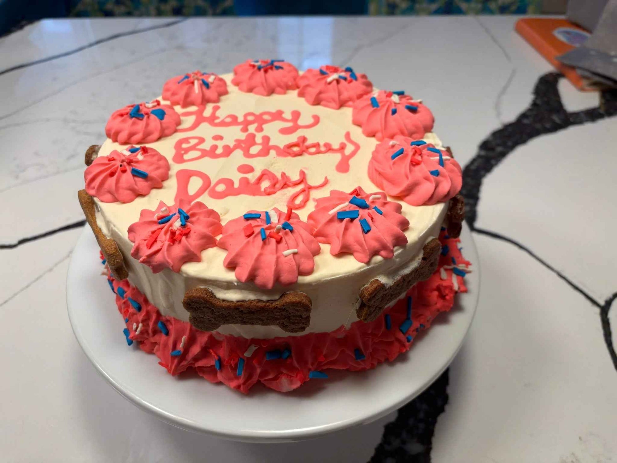 PAWsitively Organic Peanut Butter Banana Dog Birthday Cake