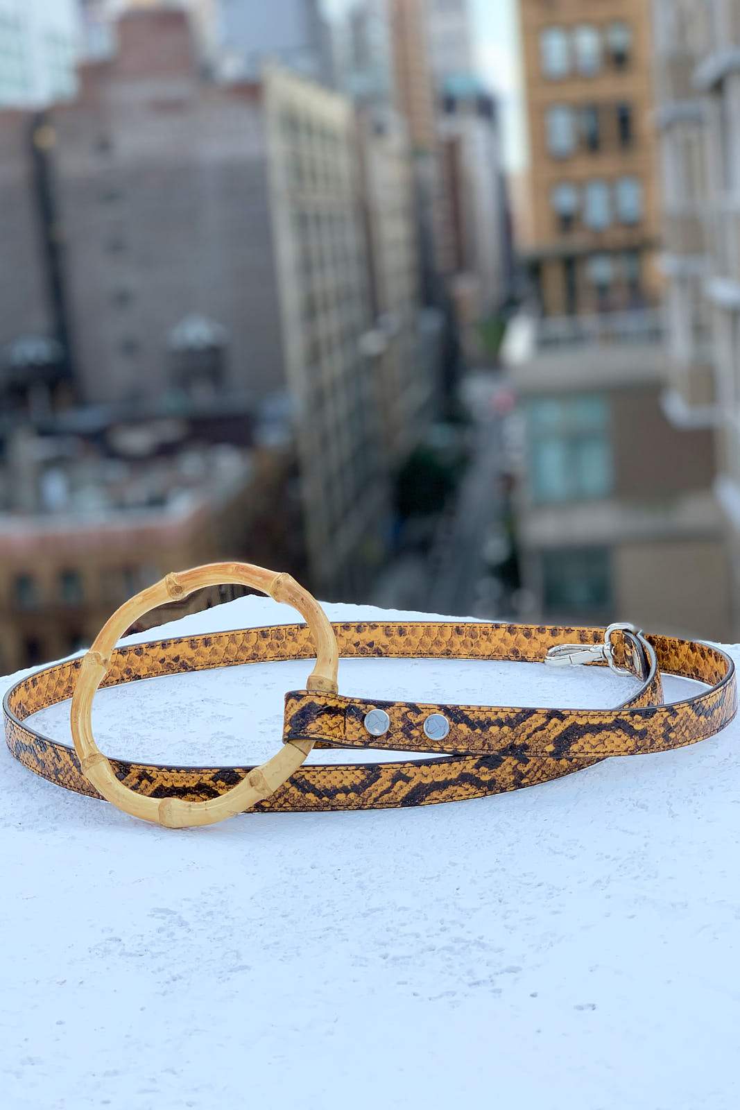 Sasha Leash - Embossed Yellow & Black 