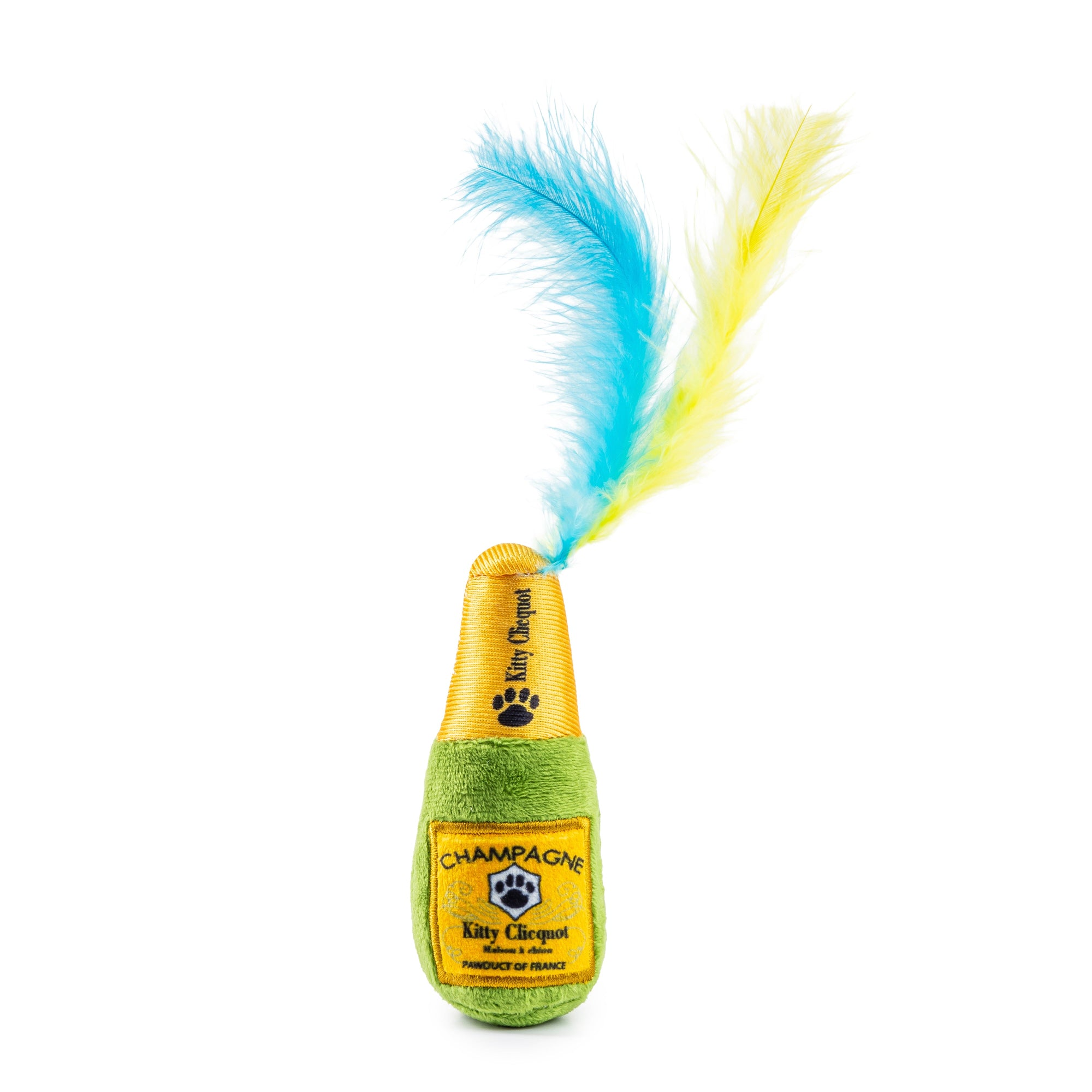 Haute Diggity Dog Kitty Clicquot (Bottle & Caviar) Organic Catnip Toy