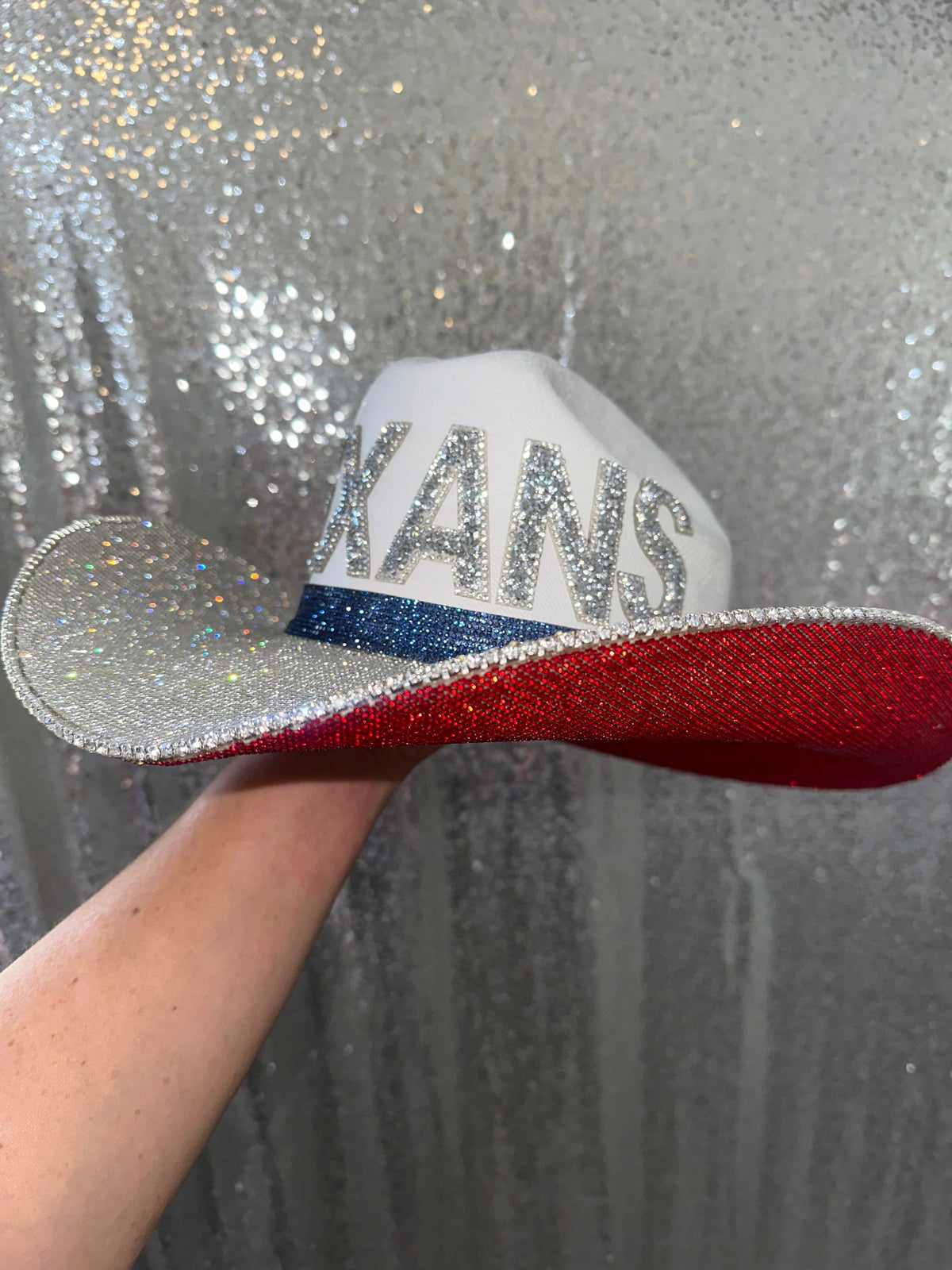 Houston Texans Rhinestone Cowgirl Hat - side view | HT Animal Supply