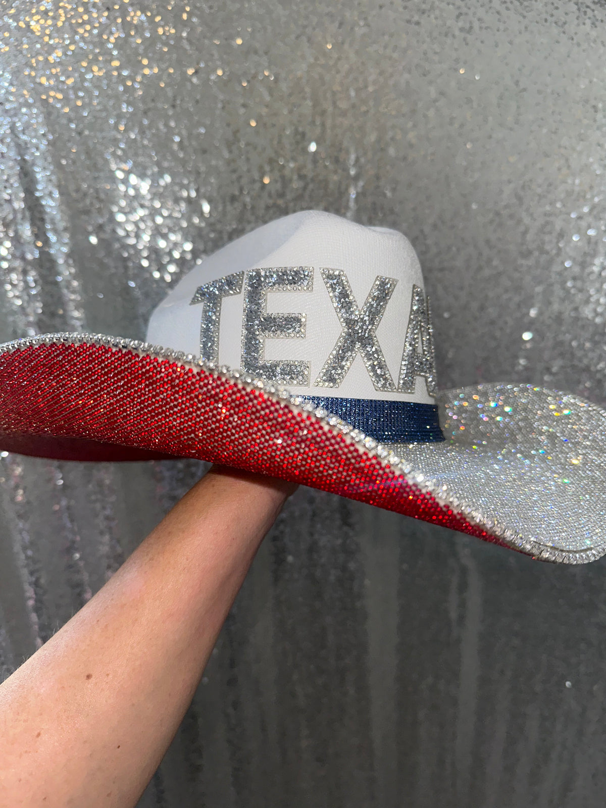 Houston Texans Rhinestone Cowgirl Hat - back view | HT Animal Supply