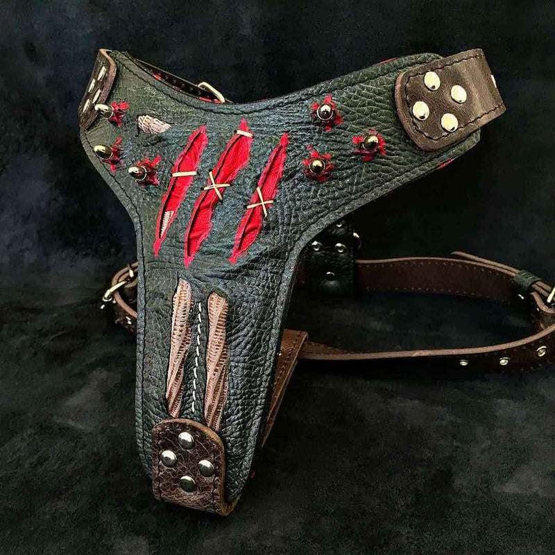 Bestia Haunted Limited Edition Leather Dog Harness