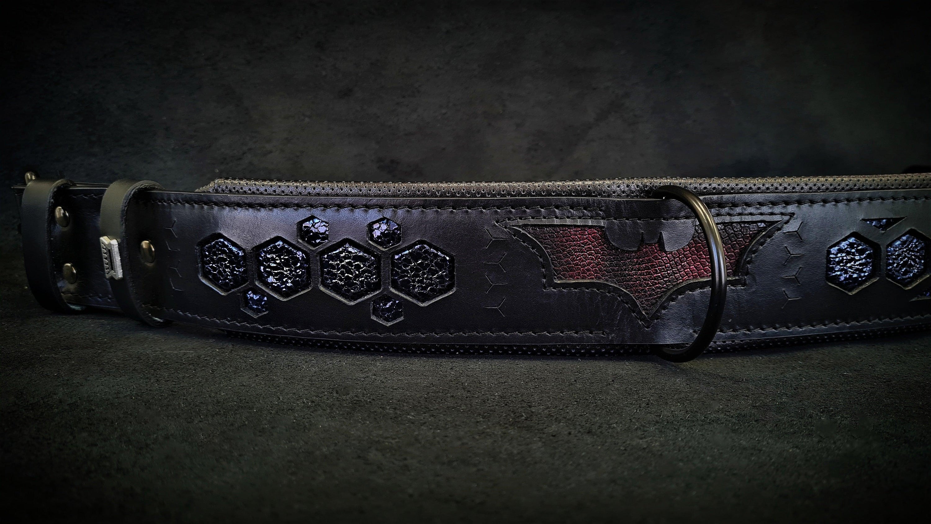 Bestia Dog Gear Genuine Leather Dog Collar 