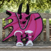 Pink Horse Dragon Saddle Pad, Ear Bonnet & Horse Boot Set