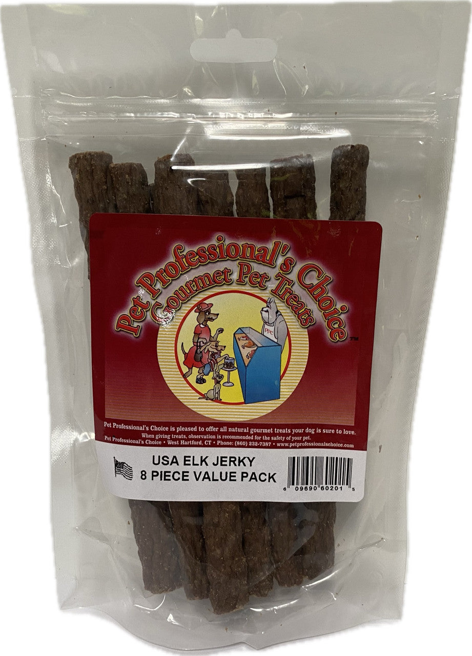 Pet Professionals Choice USA Elk Jerky 8pc