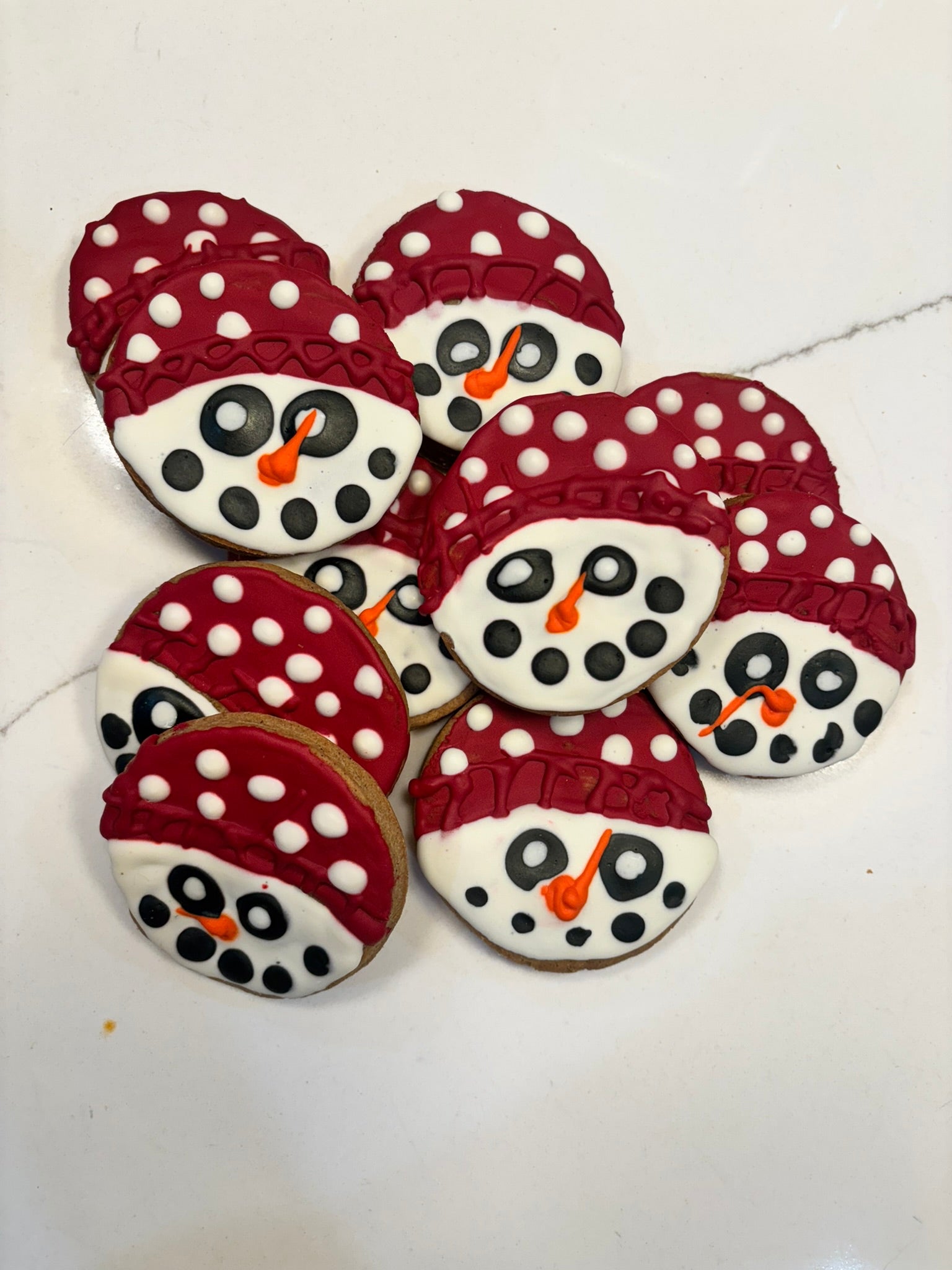 Snowman Peanut Butter Organic Dog Cookies