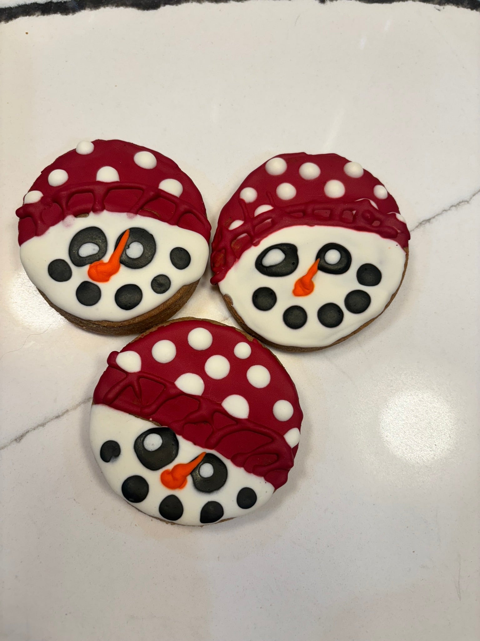 Snowman Peanut Butter Organic Dog Cookies