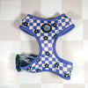 Purple Checkered Flower Harness