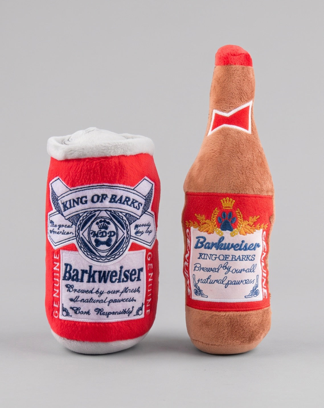 Haute Diggity Dog Barkweiser Beer Bottle Plush Dog Toy
