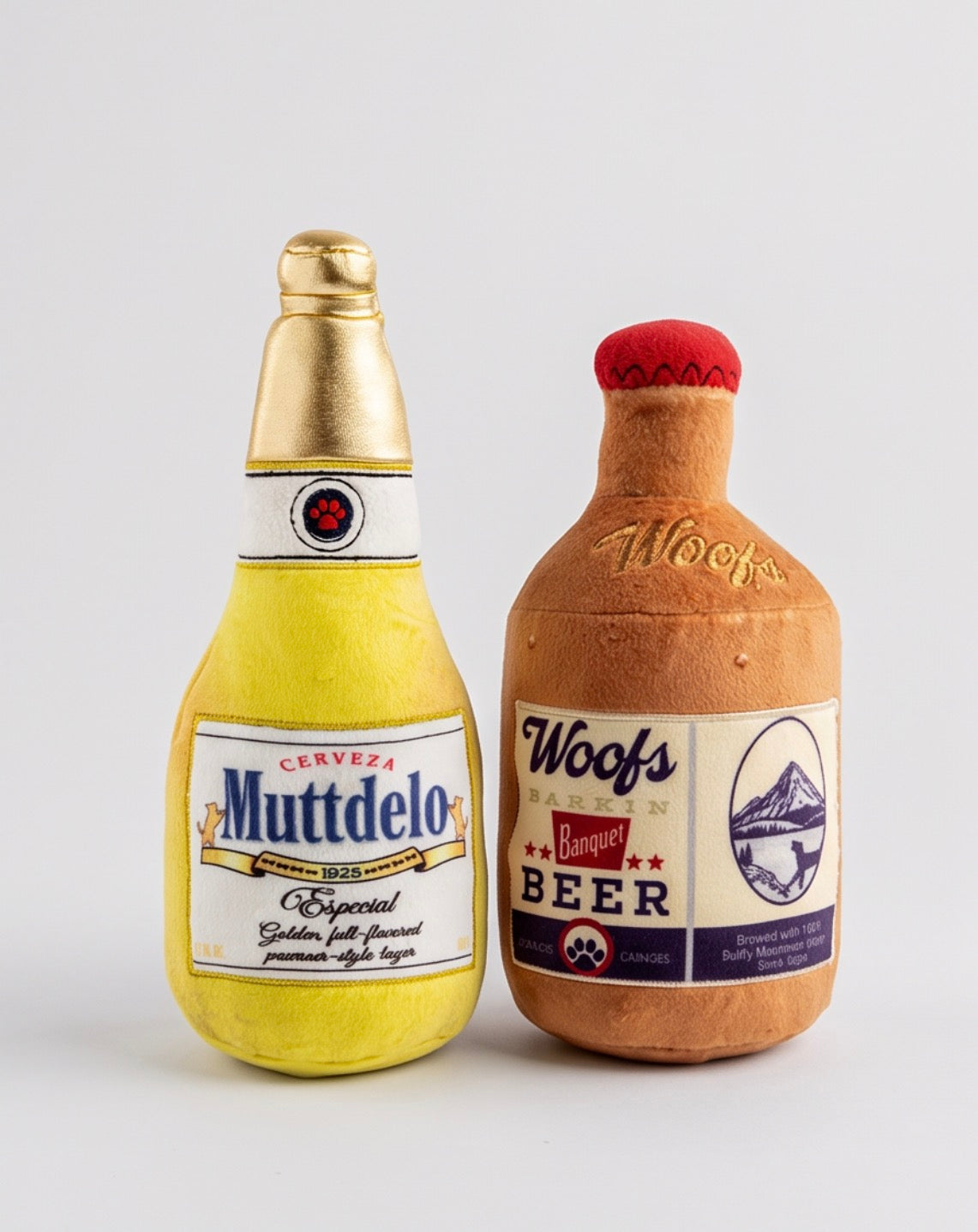 Haute Diggity Dog Woofs Beer Bottle Plush Dog Toy