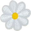 White Daisy 8 Petal Flower - Patch