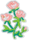 Three Pink flowers - Patch