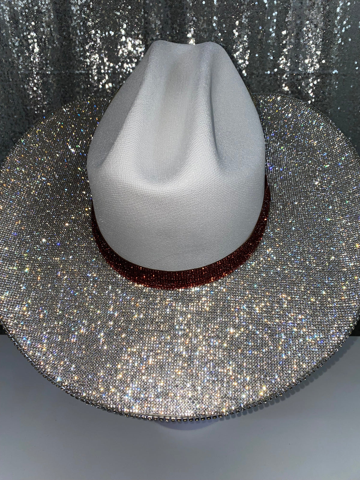 Texas Longhorns Rhinestone Cowgirl Hat - detail view | HT Animal Supply