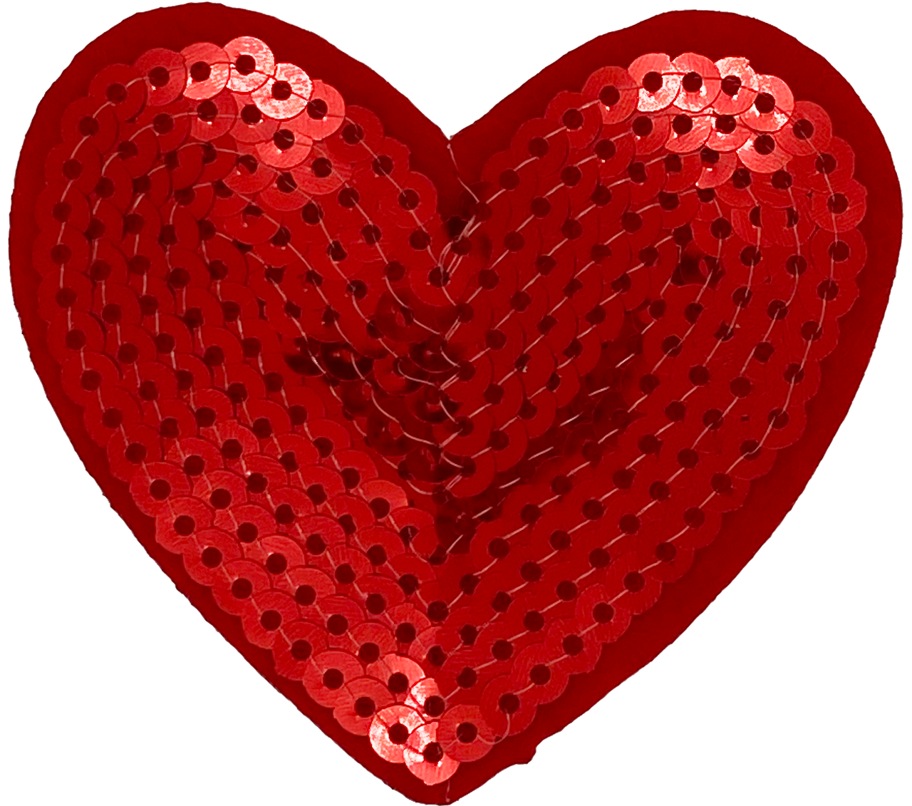 Red Sequin Heart (Large) - Patch