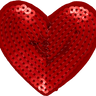 Red Sequin Heart (Small) - Patch