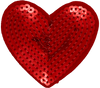Red Sequin Heart (Small) - Patch
