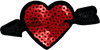 Red Sequin Heart with Arrow- Patch