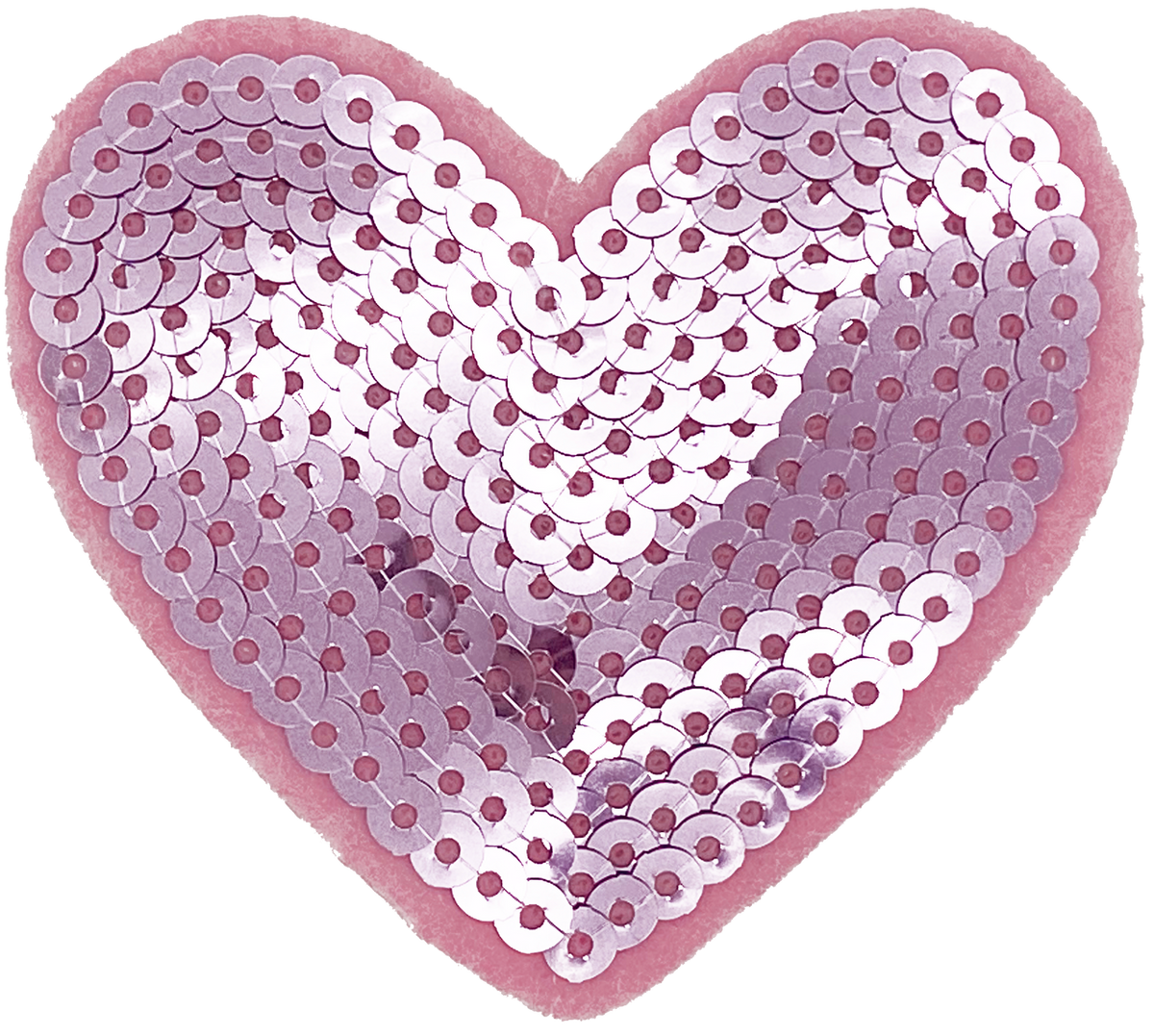 Pink Sequin Heart 2 (Large)- Patch