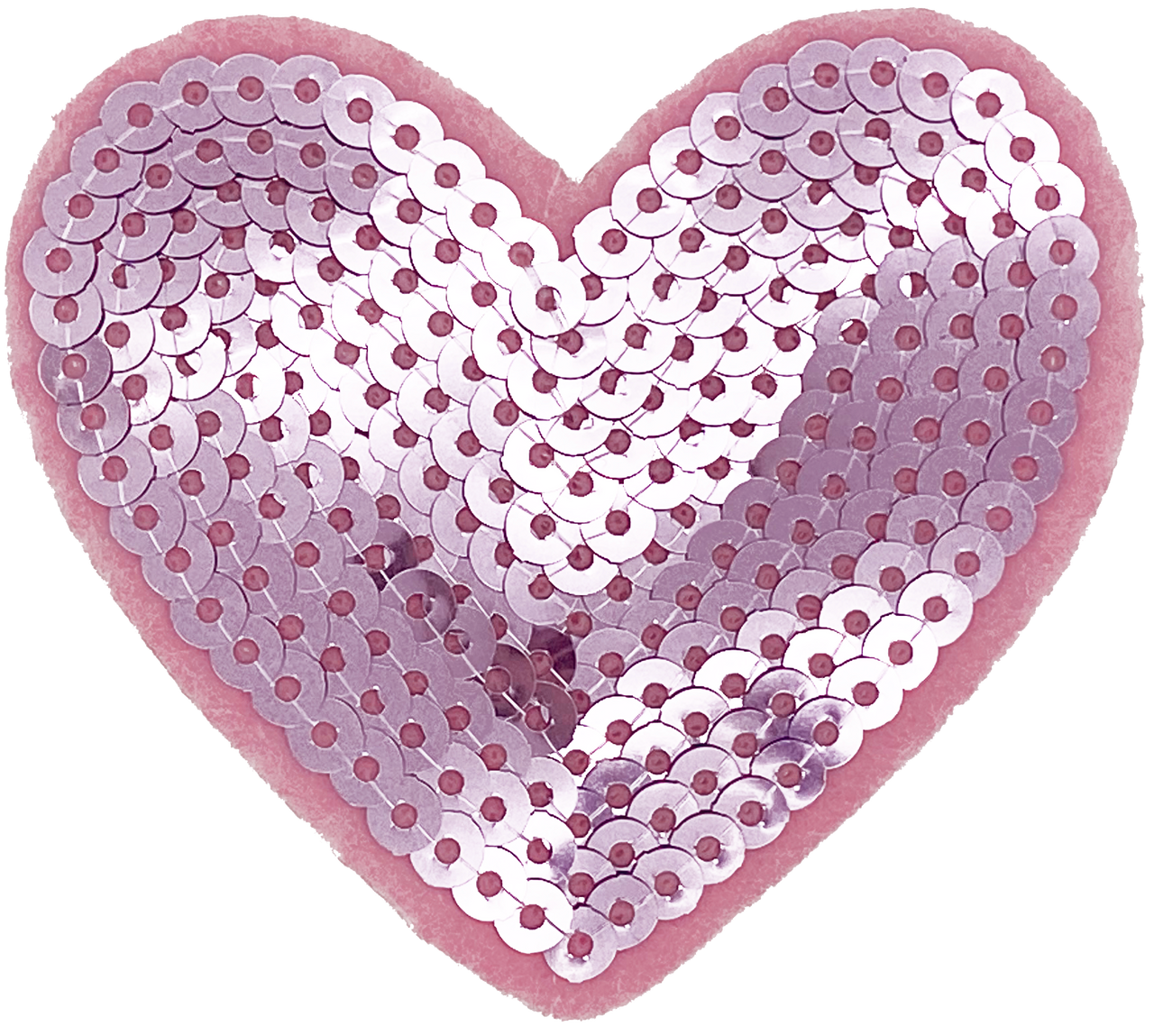 Pink Sequin Heart 2 (Large)- Patch
