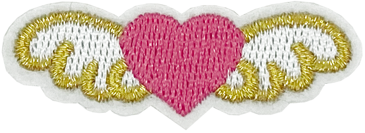 Small Heart with Wings (Pink) - Patch