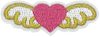 Small Heart with Wings (Pink) - Patch