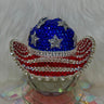 Crystal Cowboy Hat Red, White, and Bark
