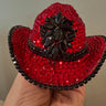 Crystal Cowboy Hat Ebony Cardinal Crest