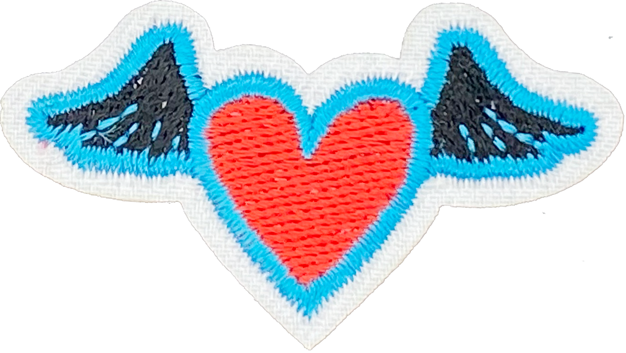 Heart with Wings 2 (Red & Blue) - Patch
