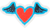 Heart with Wings 2 (Red & Blue) - Patch