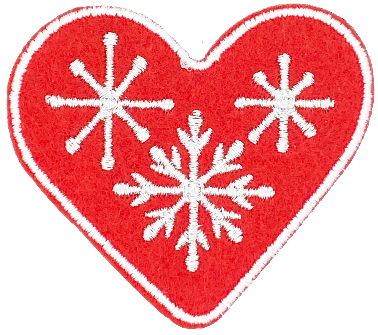 Red Snowflake Heart - Patch