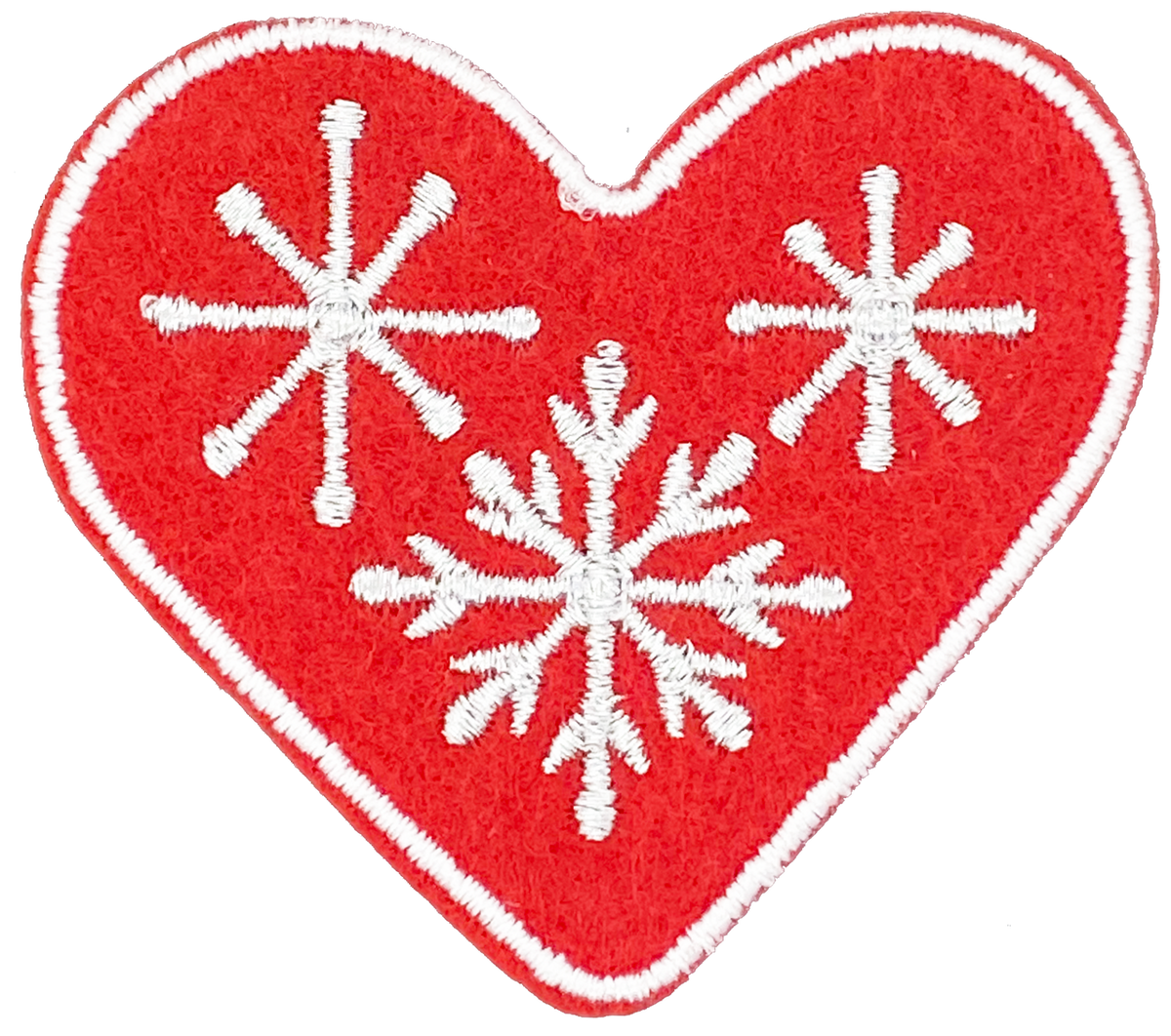 Red Snowflake Heart - Patch
