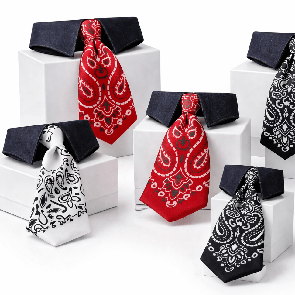 Heads or Tails Pup Ranch Dog Collar Tie