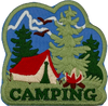 Camping Tent and Fire - Patch