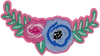 Pink & Blue Flowers - Patch