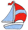 Sailboat 4 (Red & Light Blue) - Patch