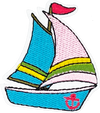 Sailboat 3 (Pink & Turquoise) - Patch