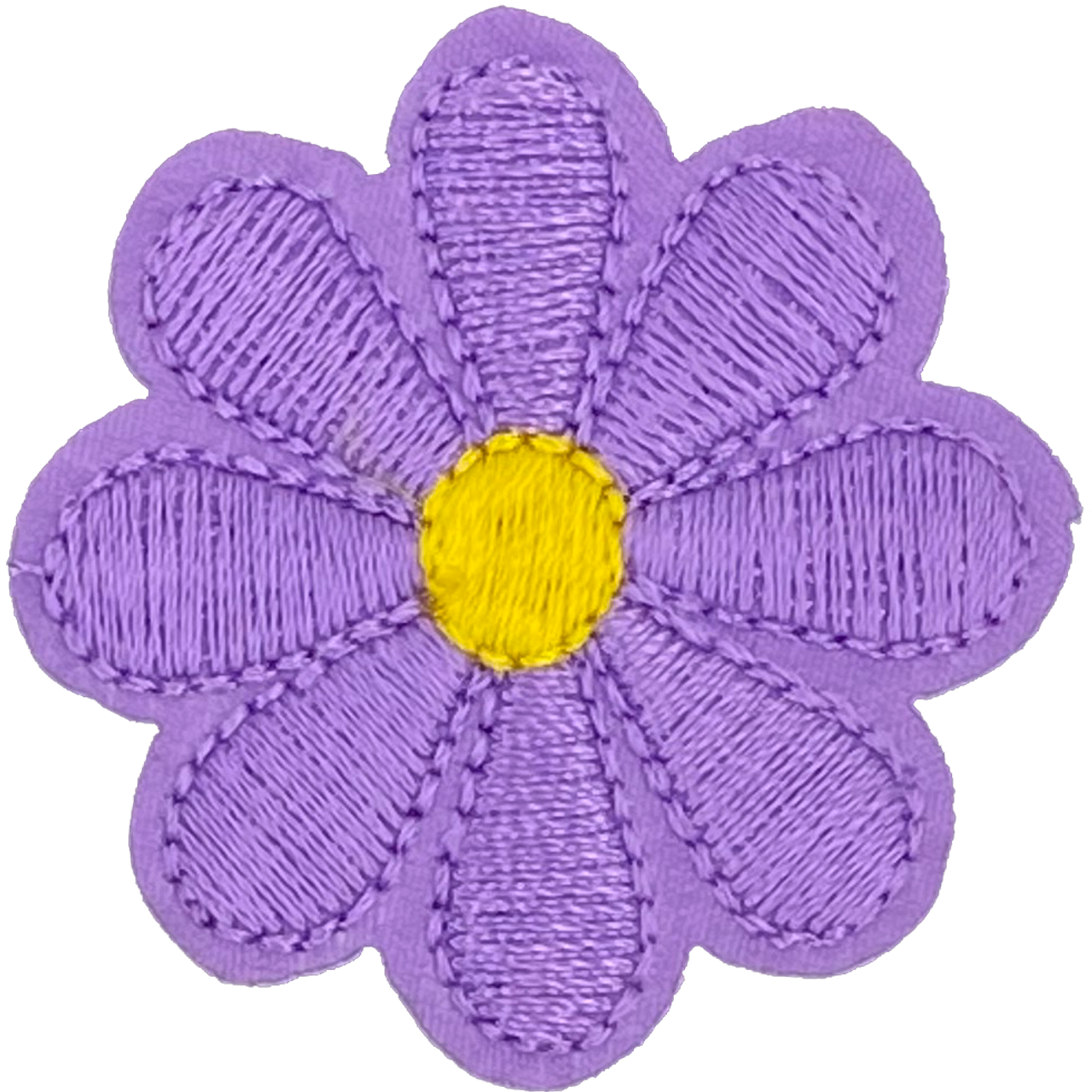Purple Daisy 8 Petal Flower - Patch
