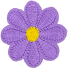 Purple Daisy 8 Petal Flower - Patch